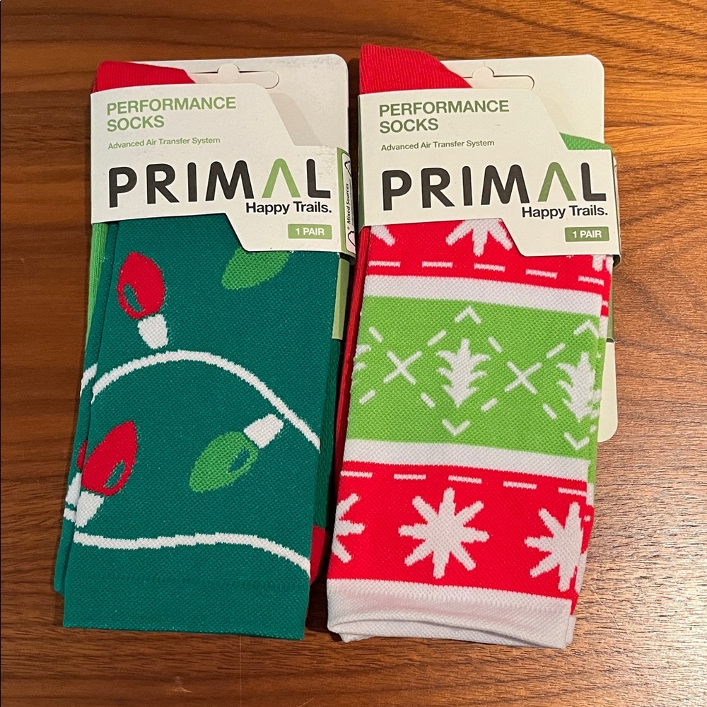 Primal Holiday Performance Socks - SM/MD Ugly Sweater & Christmas Lights UNISEX